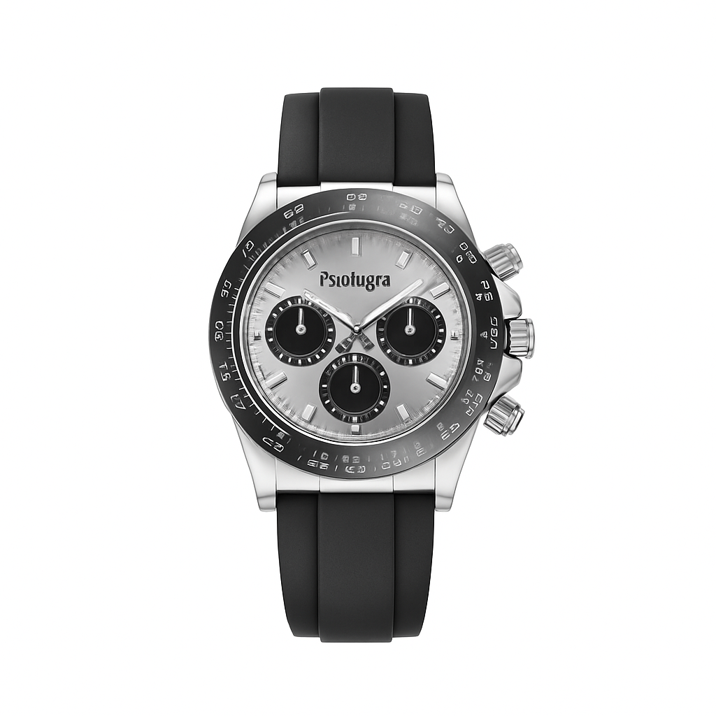 Watch Poedagar Watch Black Rubber Line.