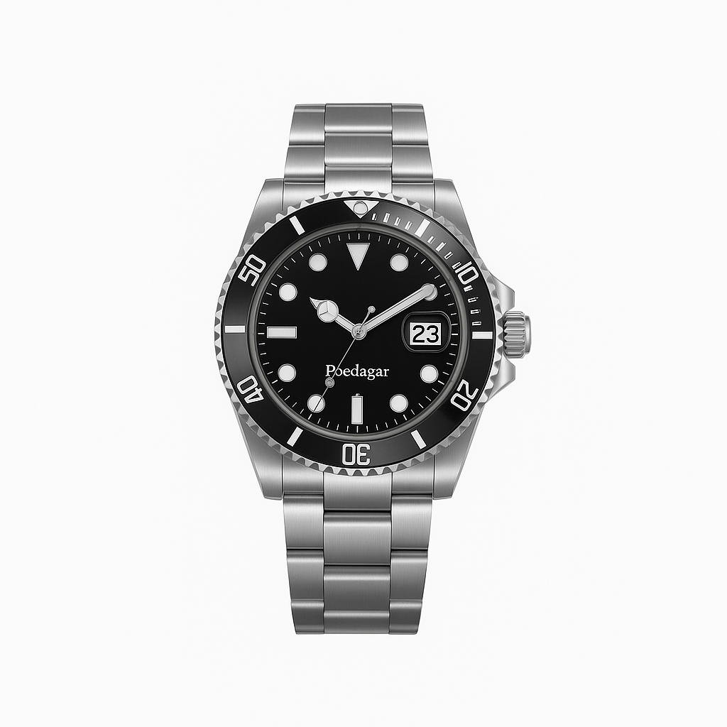 Watch Poedagar Watch Black Steel Edition.
