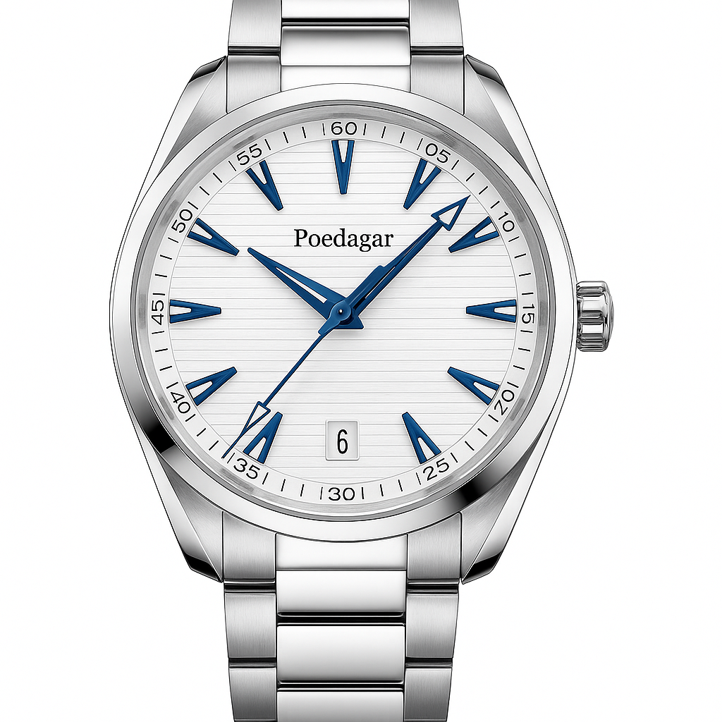 Watch Poedagar Watch White Steel Line.