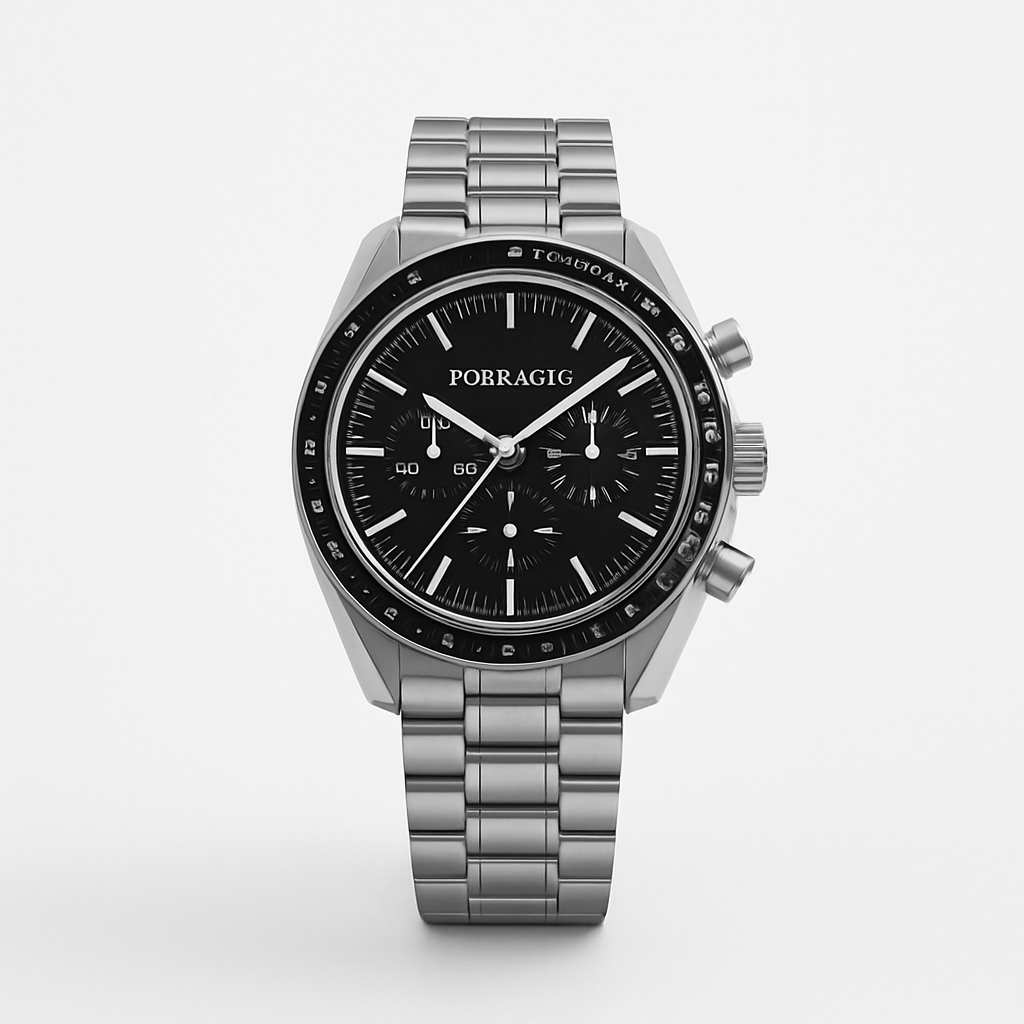 Watch Poedagar Watch Black Steel Line.