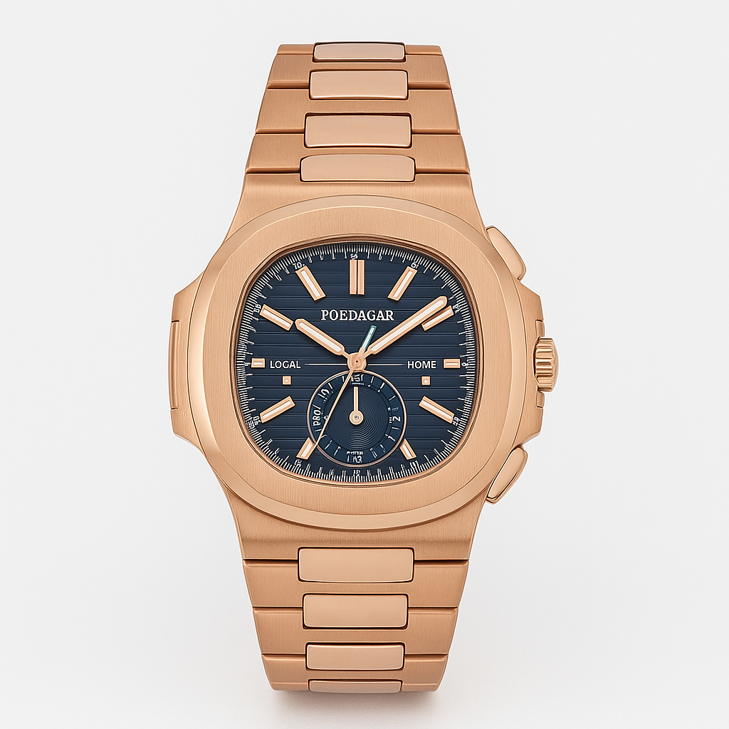 Watch Poedagar Watch Rose Gold Gold Line.
