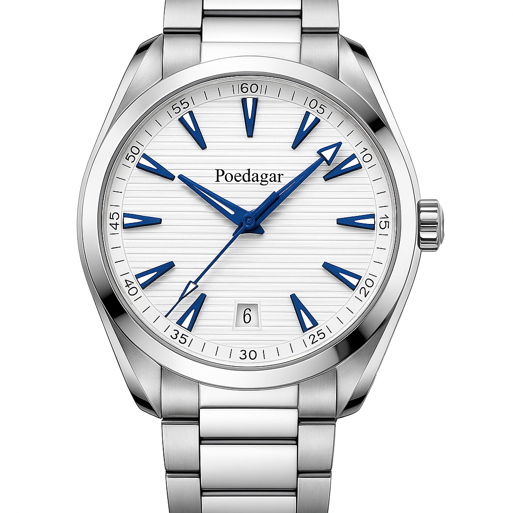 Watch Poedagar Watch White Steel Line.